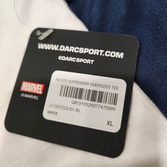 Darc Sport Hero Elite Marvel Wolverine “Never Surrender” Oversized Tee White XL