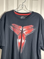 Nike Kobe Bryant Shirt Mens XL Logo Snake Mamba Dri-Fit Black/Red 546119-010