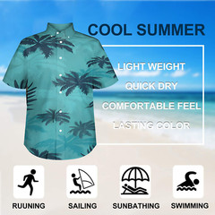 Hawaiian Shirts Mens Aloha Summer Casual Beach Button Down Dance Holiday Party