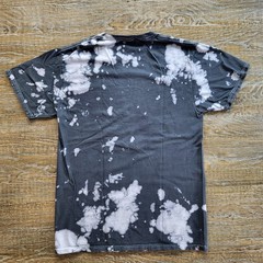 Wu-Tang Clan Bleach Wash Graphic T-Shirt Mens Small Black Yellow Logo Hip Hop