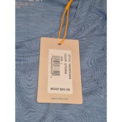 Peter Millar Crown Sport Active Men Storm Blue Swirl T-Shirt UPF 50 MS22EK300A L