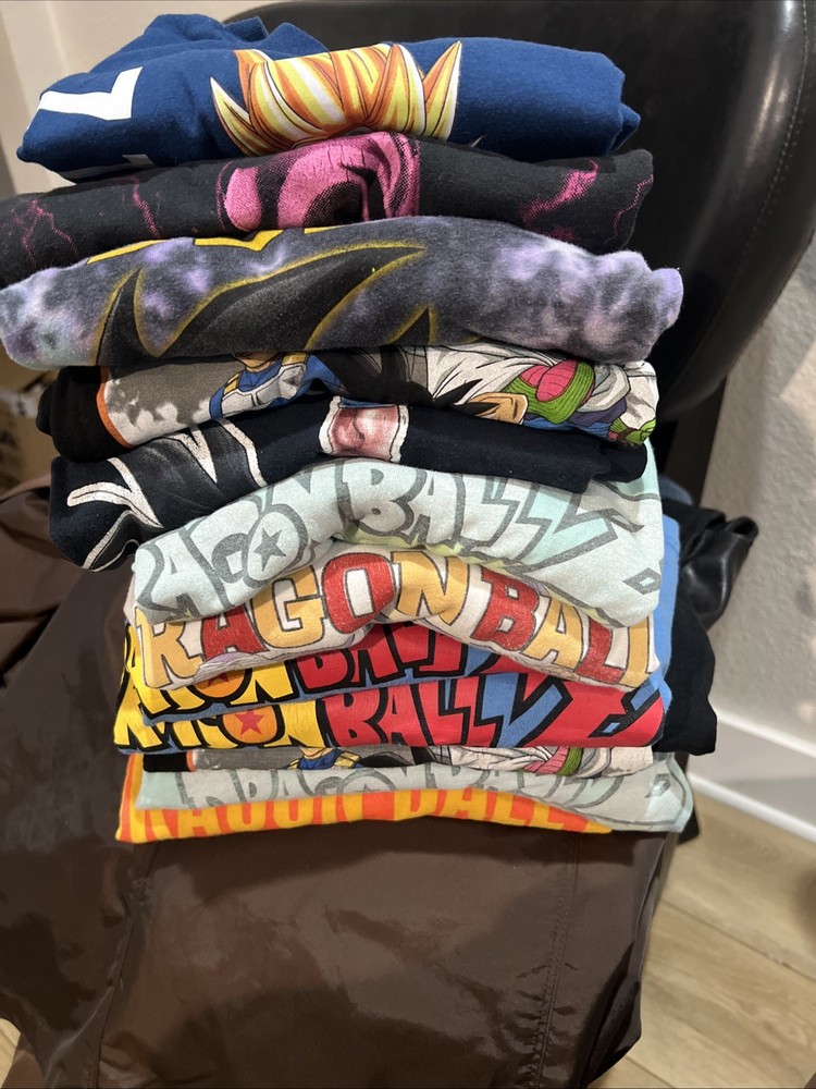 Dragon BallZ Anime Lot of 12 Vintage T-Shirt From S-XXL Good Condition Used