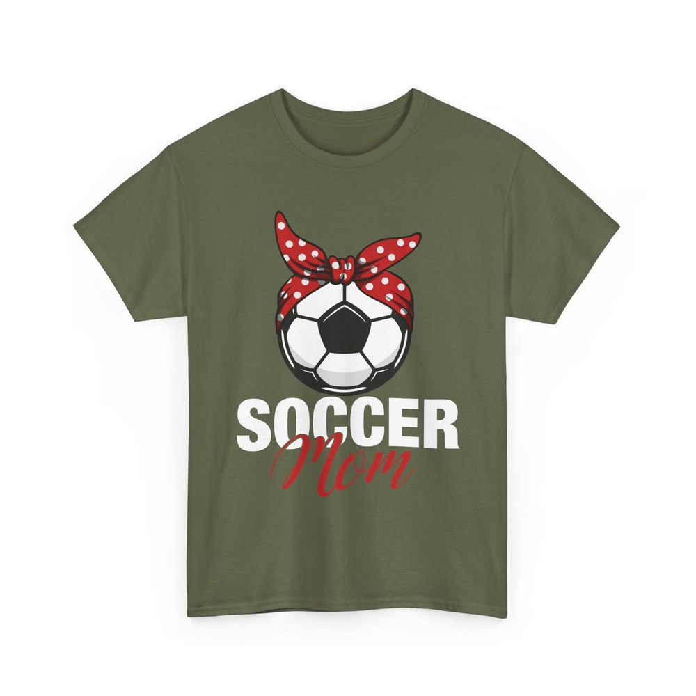 Soccer T-Shirt, Messy Bun Soccer Mom Sports Soccer Lovers Shirt