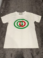 Gucci Cotton GG Graphic T-Shirt Mens Size S Authentic White