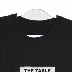 Mens Plain Black Classic Graphic T-Shirt The Table Crewneck Short Sleeves Sz XL