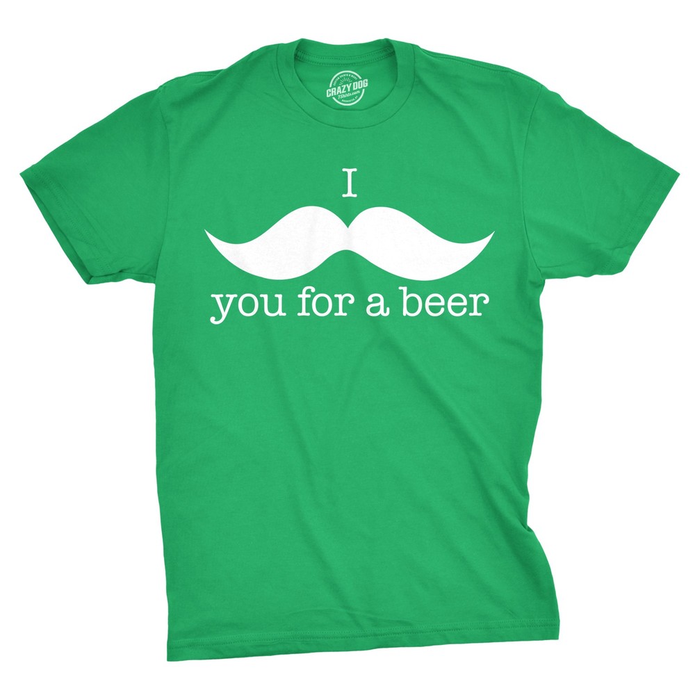 I Mustache You for A Beer T Shirt Funny St Patricks Day Shamrock Drinking Tee