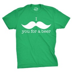 I Mustache You for A Beer T Shirt Funny St Patricks Day Shamrock Drinking Tee