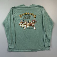 Live Oak Brand Shirt Mens XL Green Bourbons Of The South Long Sleeve Pocket Tee