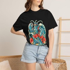 Y2K Surfcore Glass Lobster Lifeguard T-Shirt Graphic