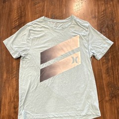 Hurley Men’s Light Blue Graphic Logo Crew Neck Short Sleeve T-Shirt, Size L