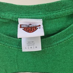 OFFICIAL HARLEY DAVIDSON T Shirt Heather Green Large Indywest Plainfield Indiana