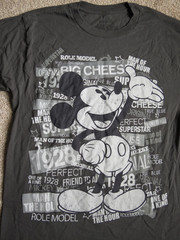 NWOT DISNEY ‘ROLE MODEL-MAN OF THE HOUR-PERFECT’GRAY MICKEY MOUSE T-SHIRT-SIZE M