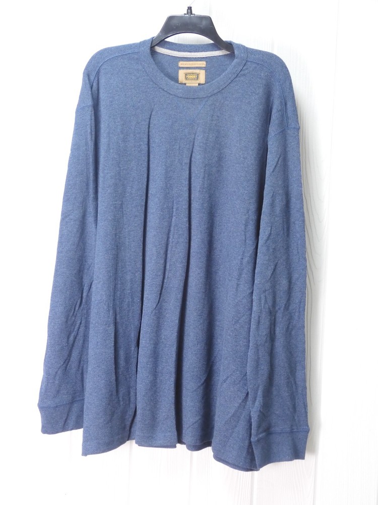 The Foundry Supply Co. Blue Textured Long Sleeve T-Shirt Men’s Size 3XL