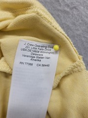 J. Crew Men Shirt L Yellow Crew Neck Short Sleeve Flat Front Breathable Pullover