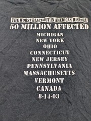 Vintage I Survived Blackout Of 03 Shirt Mens 3XL Black American History Survival