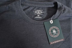 NWT G.H. Bass & Co Rock Mills Lake Asphalt-Gray Truck T-Shirt Crew Neck Medium