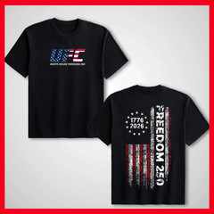 NEW ITEM! UFC White House Freedom 250 T-shirt Fourth Of July Reprint Gildan