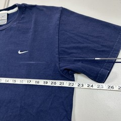 Vintage y2k Nike Mini Swoosh Embroidered Graphic Shirt Men’s Size Large Blue