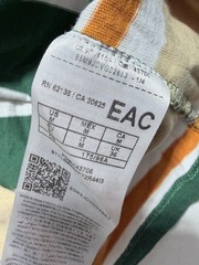 Guess Los Angeles Striped T Shirt Mens Size M Made in India VTG Green Orange Y2K