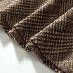 Women’s Long Plaid Wool Skirt High Waist A-Line Pleated Tartan Winter Skirt