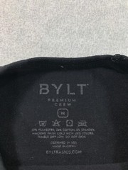 Bylt Premium Crew Poly/Cotton Blend Short Sleeve Tee Shirt (Men’s Medium) Black