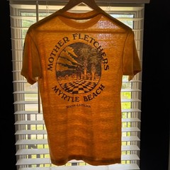 Vintage Paper Thin Burnout T-Shirt Men’s Size XS 1980s Yellow Myrtle Beach S/XS