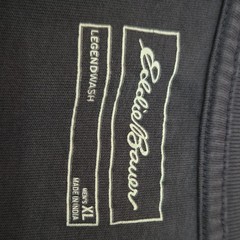 Eddie Bauer LegendWash Men’s Solid Crew Neck Short Sleeve Black Logo Tee XL