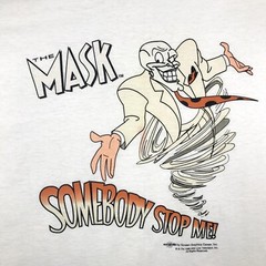 vtg 90s THE MASK SOMEBODY STOP ME! T-Shirt SMALL movie promo jim carrey cartoon