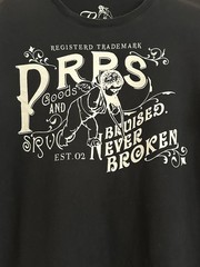 Prps Shirt Men’s L Black Japanese Denim Bruises Never Broken Graphic Logo