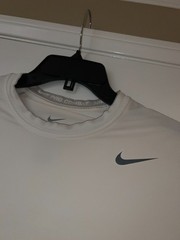 Nike Pro Combat Dri-Fit Men’s Size XL White Compression Training Gym Long Sleeve