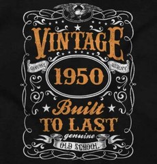 Built To Last Whiskey Retro Birthday Gift Womens or Mens Crewneck T Shirt Tee