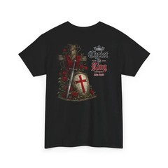 Christ is King T-Shirt | Crusader Shield, Cross, Medieval Christian shirt