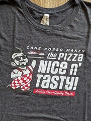Cane Rosso Makes the Pizza Nice & Tasty T-shirt XL