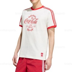 Adidas Originals X Coca Cola T Shirts Men’s White Crew Neck Moderate KY2114