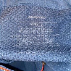 Patagonia Shirt Mens Large 1/4 Zip Pullover Outdoor Base Layer Cycling Logos