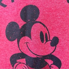 Disney Large Marled Red Short Sleeve Crewneck Original Mouseketeer T-Shi…