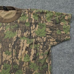 Vintage Camouflage T Shirt Adult Medium Brown Green Tree Bark Ace Sportswear 80s