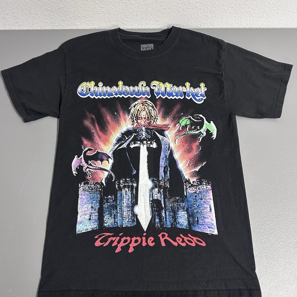 Trippie Redd T-shirt Chinatown Market Midevil Dragons Black Men’s Size Medium