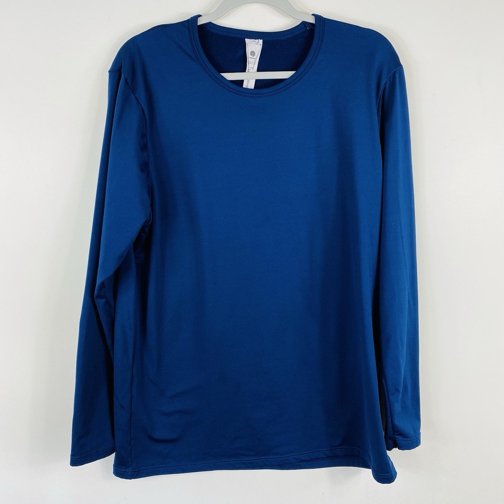 Lapasa Thermal Shirt Men’s XL Navy Blue Fleece Lined Long Sleeve Base Layer