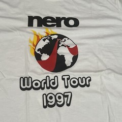 Vintage Nero Burning CD ROM “World Tour 1997” Promo Computer Software T Shirt L