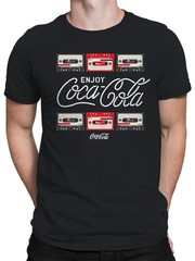 Officially Licensed Coca Cola Retro Cassette Graphic Men’s T-shirt