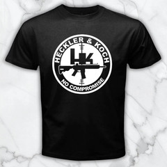 Heckler & Koch HK Guns Firearms Men’s Black Graphic T Shirt Freeships