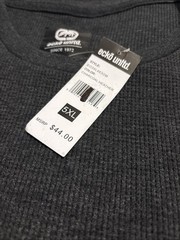 Ecko Unltd. Mens Graphic Thermal Knit Crew Neck New With Tag 5XL