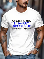 Men’s Outdoor Casual Sports T-Shirt, Men’s Funny Sarcastic Quote T-Shirt – “‘Whe