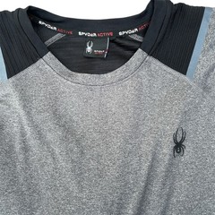 Spyder Shirt Active PROWEB Stretch Long Sleeve Fleece Tee Pullover Gray Mens XL