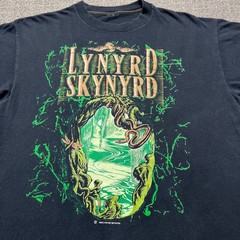Vintage 90s 1993 Lynyrd Skynyrd World Tour T Shirt Mens Black Rock Band Large