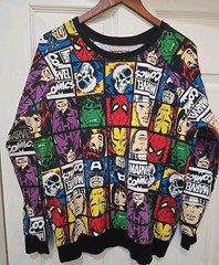 Marvel Comics Colorful Sweatshirt Size XL Chest – 42in & Length 24.5