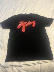 The Tubes Black Graphic Print Tee Mens L Crew Neck