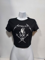 Metallica Baby Tee METALLICA crop Top Metallica Cropped Shirt Womens Pick Size