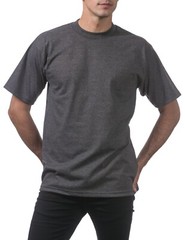 Men’s Heavyweight Cotton Crewneck T-Shirt Pro Club 3 Pack Tee Bulk Solid Blank